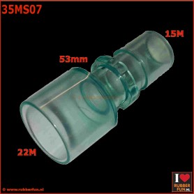 Medical connector - straight - 22M to 15M