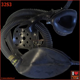Anaesthesia mask - set 3 (mask, straps, hose + rebreathing bag)