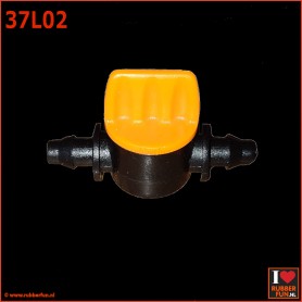 Stopcock - black - type 2 orange top - rubberfun.nl [art.no. 37L02]