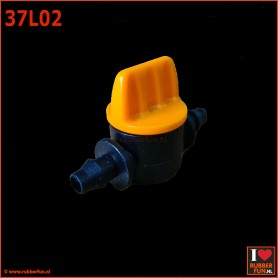 Stopcock - black - type 2 orange top - rubberfun.nl [art.no. 37L02]