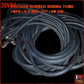 Vintage enema tube - black - Ruesch - 16FR/FG - 80 cm - rubberfun.nl [art.no. 20VR4]