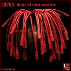 Vintage enema tube - red rubber - FG16 - 41.5 cm - rubberfun.nl [art,no. 20VR3]