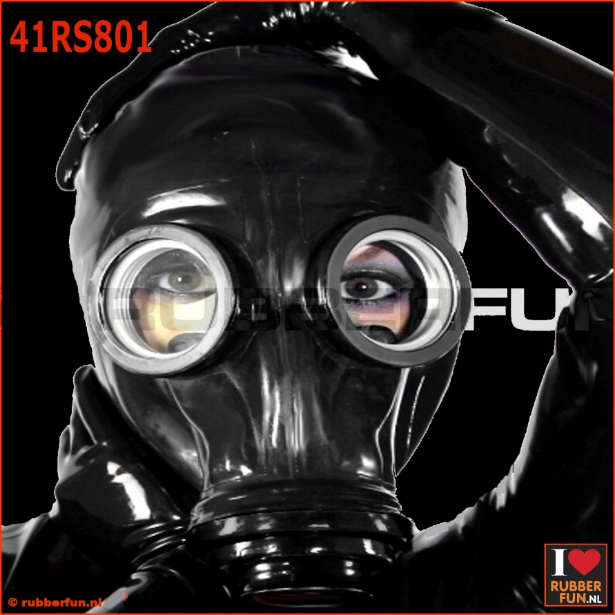 Full black GP5 gasmask for rebreathing, inhaler or smellbag