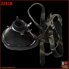 Aneasthesia mask set 1 black - rubberfun.nl [art.no. 32S1B]