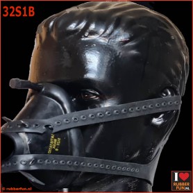 Aneasthesia mask set 1 black - rubberfun.nl [art.no. 32S1B]
