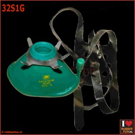 Aneasthesia mask set 1 med.green - rubberfun.nl [art.no. 32S1G]