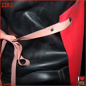 Heavy duty rubber apron - clinical red - 4 sizes - rubberfun.nl [art.no. 22R2]