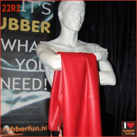 Heavy duty rubber apron - clinical red - 4 sizes - rubberfun.nl [art.no. 22R2]