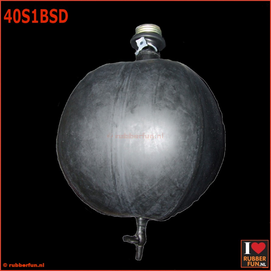 Deluxe gas mask rebreather bag set 1 with detachable straight connector + airflow controller  - rubberfun.nl [art.no. 40GS1BSD]