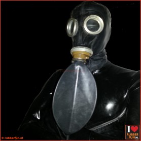 Deluxe 2-in-1 rebreather bag set for gas mask and anaesthesia mask - rubberfun.nl [art.no. 40GS13D]