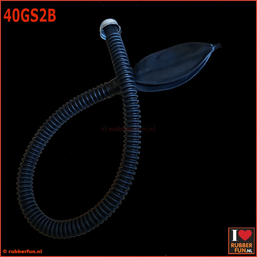 Gas mask rebreather bag set 2B with XL 100 cm gas mask hose - rubberfun.nl [art.no. 40GS2B]