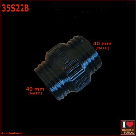 Connector for gas mask F to gas mask F - straight - XTRM - black