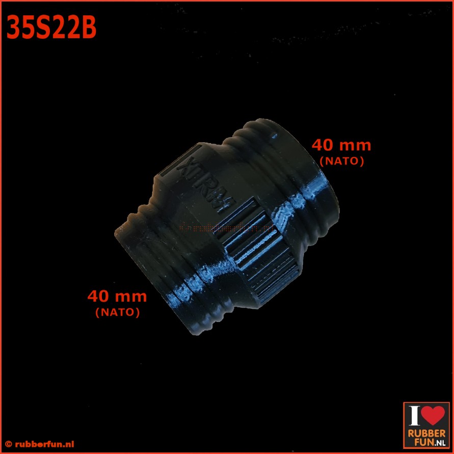 copy of Connector for gas mask F to gas mask F - straight - XTRM - red