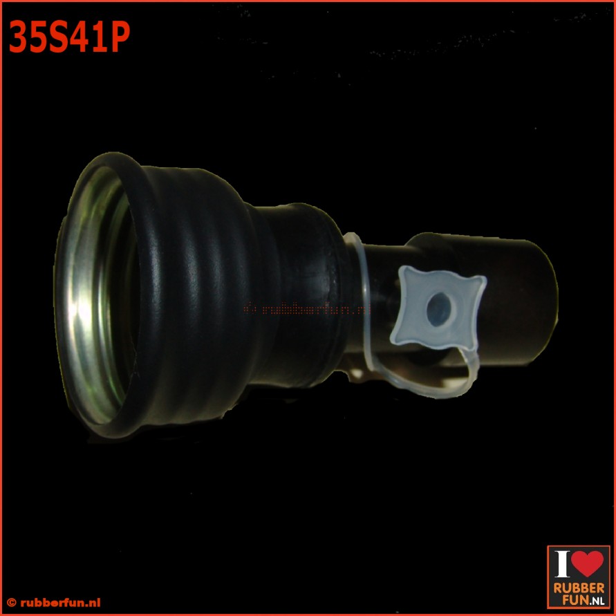 Connector for anaesthesia mask and gas mask - straight, medi male 22mm and female 40mm gas mask. Air plug. (art.no. 35S41P)