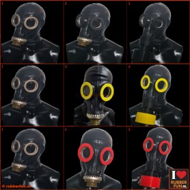 Eye caps slave for gas mask - rubberfun.nl - art.no. 13ECS