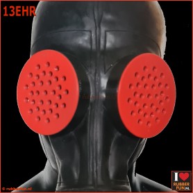 Eye caps SPOTTY  for gas mask - rubberfun.nl - art.no. 13EH