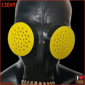 Eye caps SPOTTY  for gas mask - rubberfun.nl - art.no. 13EH