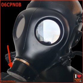 Breath cap - end cap - Breather reducing adpater for gas masks and gas mask hoses - rubberfun.nl - art.no. 06GCPN0