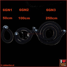 06GN1M2 - gas mask hose 50 cm - 2x male connector - rubberfun.nl