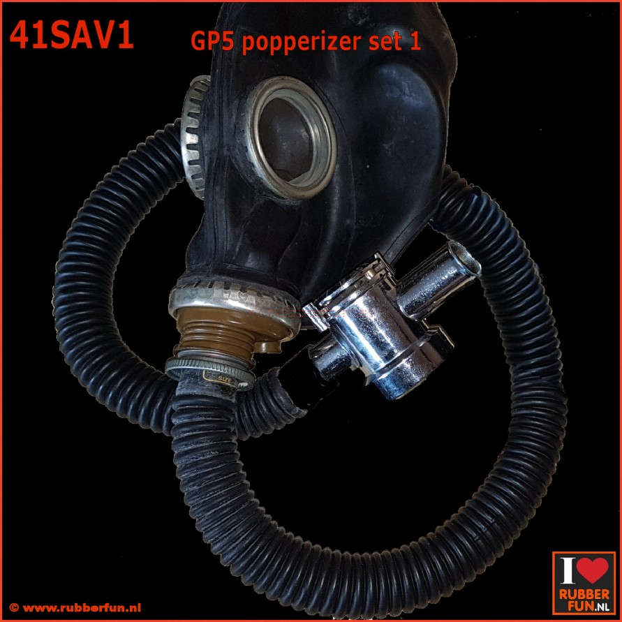 GP5 gas mask popperizer set 1 - art.no. 41SAV1 - rubberfun.nl