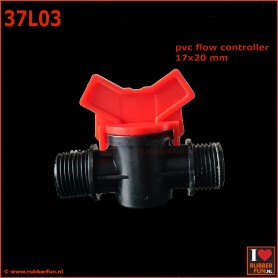 Stopcock - black - IxO 17x20mm  - art.no. 37L03 - rubberfun.nl