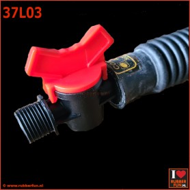 Stopcock - black - IxO 17x20mm  - art.no. 37L03 - rubberfun.nl