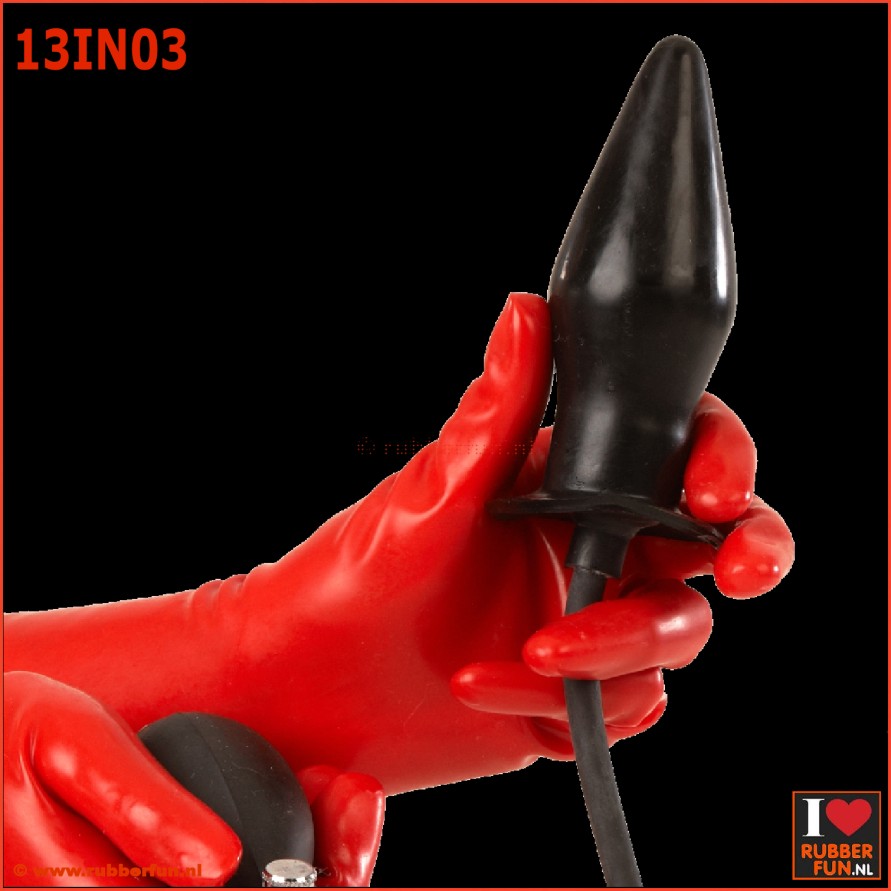 Inflatable butt plug - small - art.no. 13IN 03 - rubberfun.nl