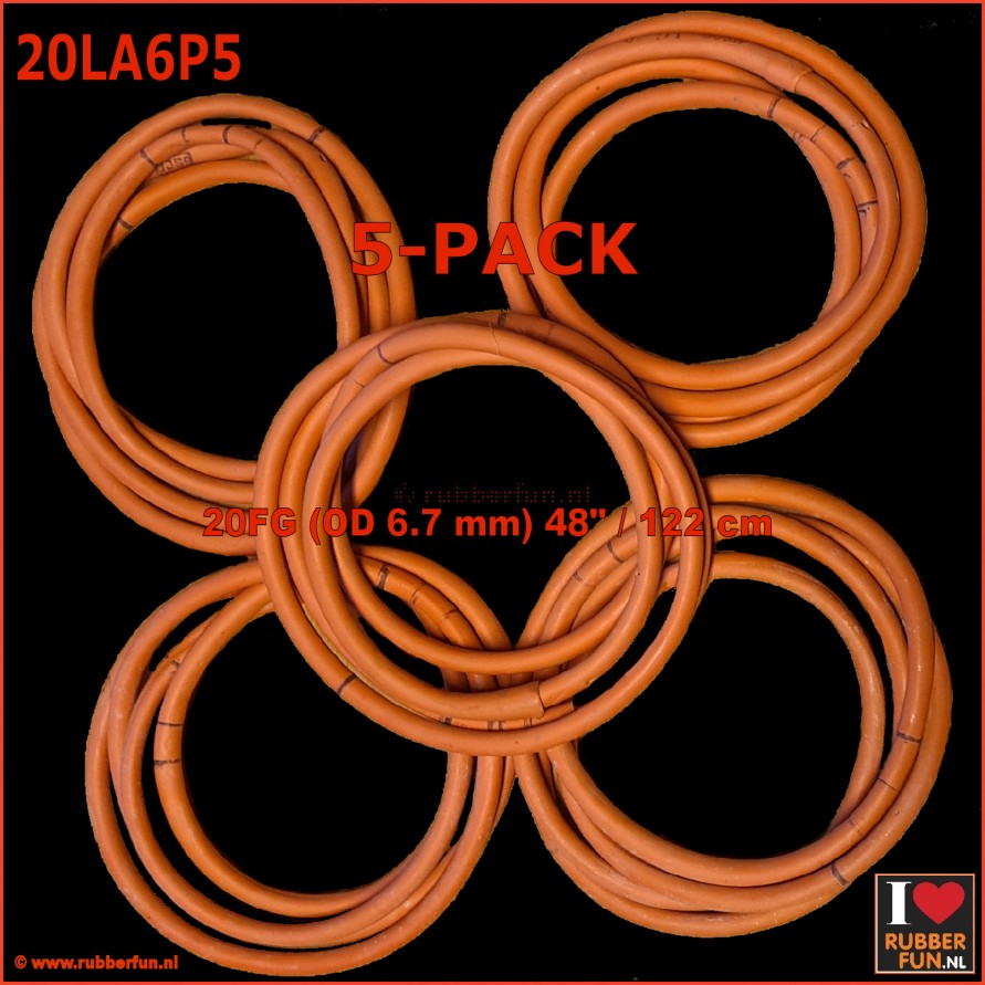 Enema tube - catheter - lavine type - 20FG / 122 cm 5-pack - rubberfun.nl [art.no. 20LAP5]