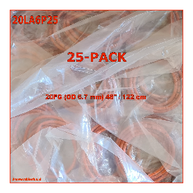 Enema tube - catheter - lavine type - 20FG / 122 cm 25-pack - rubberfun.nl [art.no. 20LAP25]