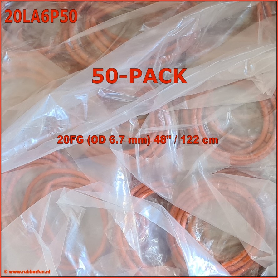 Enema tube - catheter - lavine type - 20FG / 122 cm 50-pack - rubberfun.nl [art.no. 20LAP50]