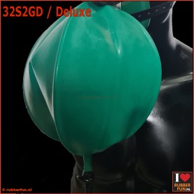 Deluxe anesthesia mask - set 2GD (mask, straps + re-breather bag with airflow controller) - med. green