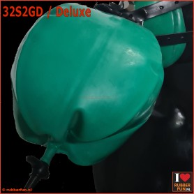 Deluxe med. green anesthesia mask set 2  - rubberfun.nl -art.no 32S2GD