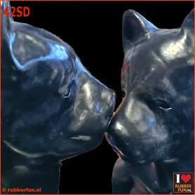 Latex Doggy mask - thick rubber -art.no 42SD - rubberfun.nl