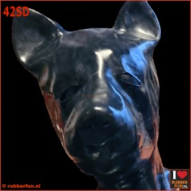 Latex Doggy mask - thick rubber -art.no 42SD - rubberfun.nl