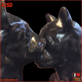 Latex Doggy mask - thick rubber -art.no 42SD - rubberfun.nl