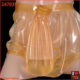 Latex rubber nappy pants with urinal bag
