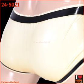 Latex lust briefs with cockring