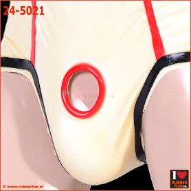 Latex lust briefs with cockring