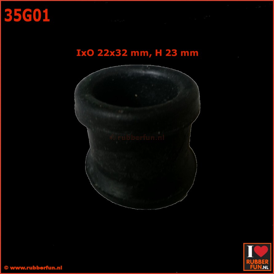 Rubber ring 22x32 mm IDxOD, 23 mm height