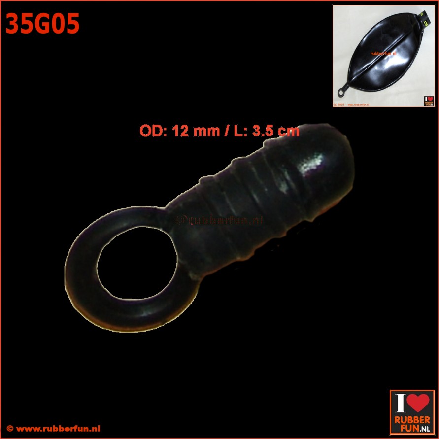 Plug for rebreather bag - rubberfun.nl - art.no. 35G05
