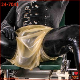 Latex nappy pants with cock ring and anal ring