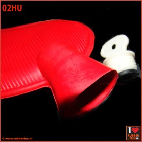 Rubber hot water bottle hospital red