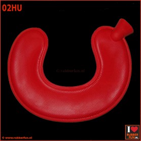 Rubber hot water bottle hospital red