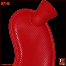 Rubber hot water bottle hospital red