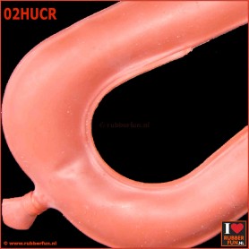 Red rubber hot water bottle - U-shape - clinical red - art.no 02HUCR - rubberfun.nl