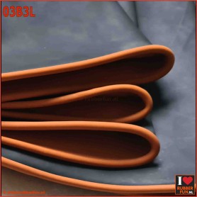 Heavy duty unlined black rubber gloves - 55 cm - art.no. 03B3L - rubberfun.nl