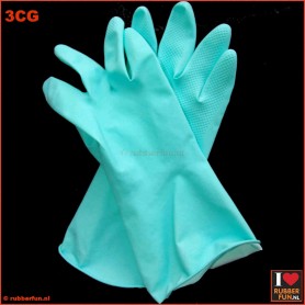 Latex household gloves - Sänger - green or yellow - aert.no. 03C - rubberfun.nl