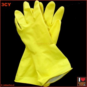 Household gloves. Green and Yellow.