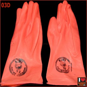 Household gloves. Green and Yellow.