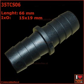 Connector - straight - IxO 15.0 x 19.0 mm - L 6.6 cm